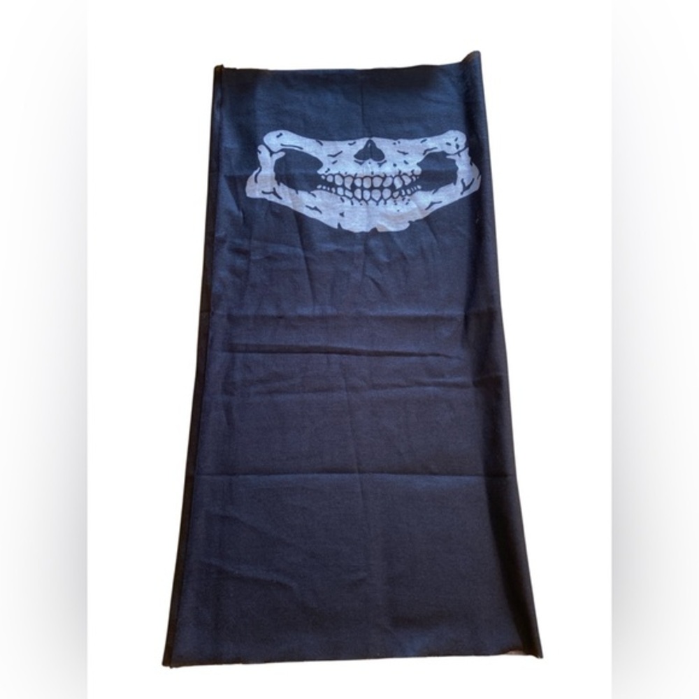 Kids Black Skull Print Scarf